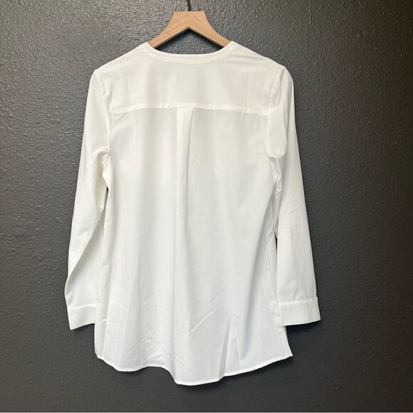 Denim & Co. Roll Tab Sleeve Button Front Soft Utility Tunic - Picture 7 of 13